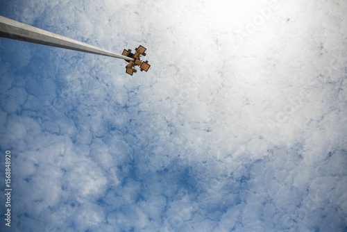 Low angle view of floodlight