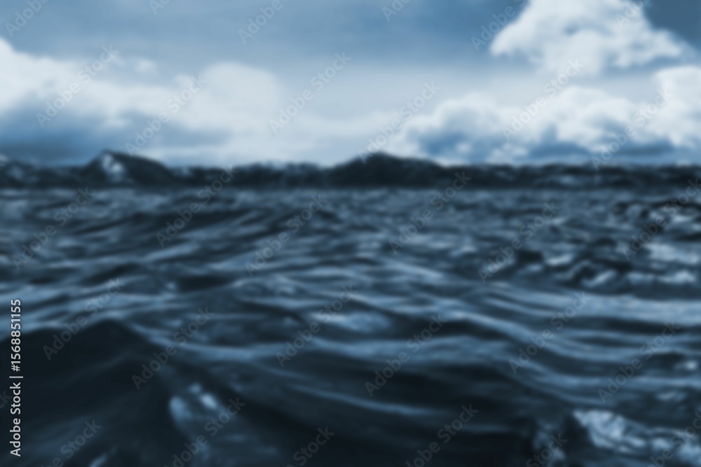 Obraz premium Defocused image of blue sea