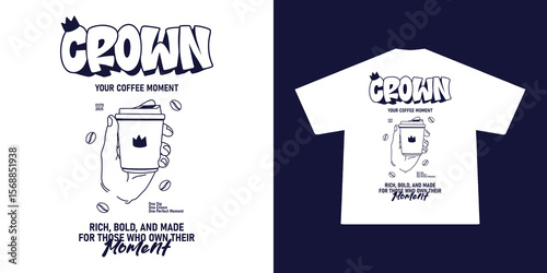 Retro Poster of coffee cup Graphic Design for T shirt Street Wear and Urban Style