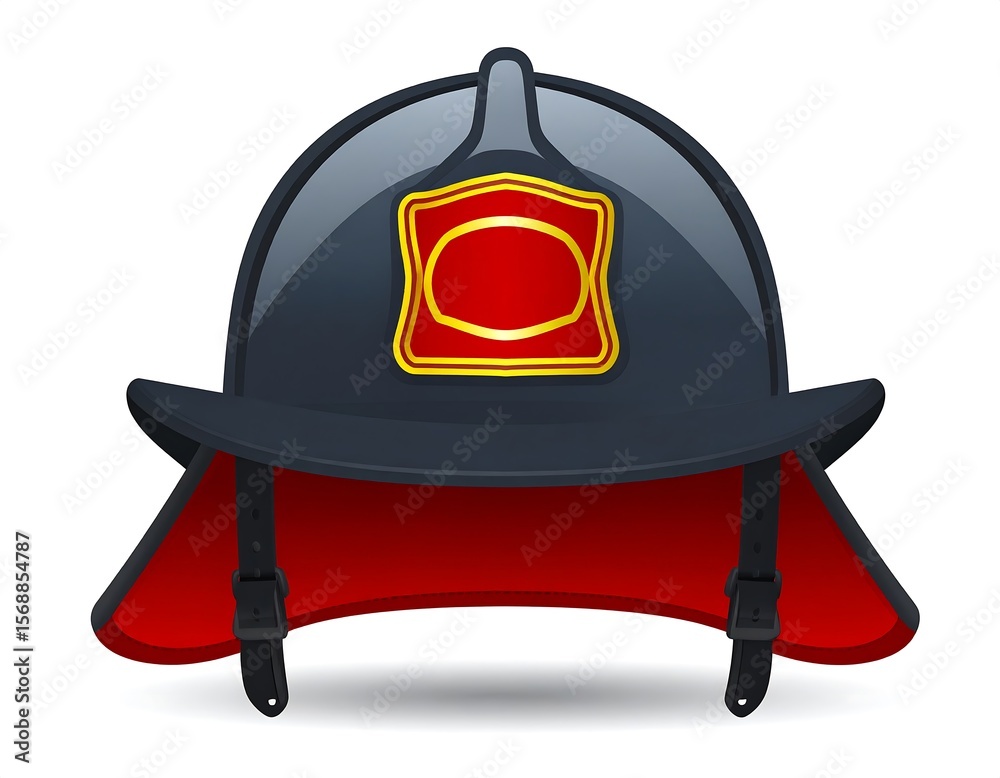 Naklejka premium Firefighter helmet illustration