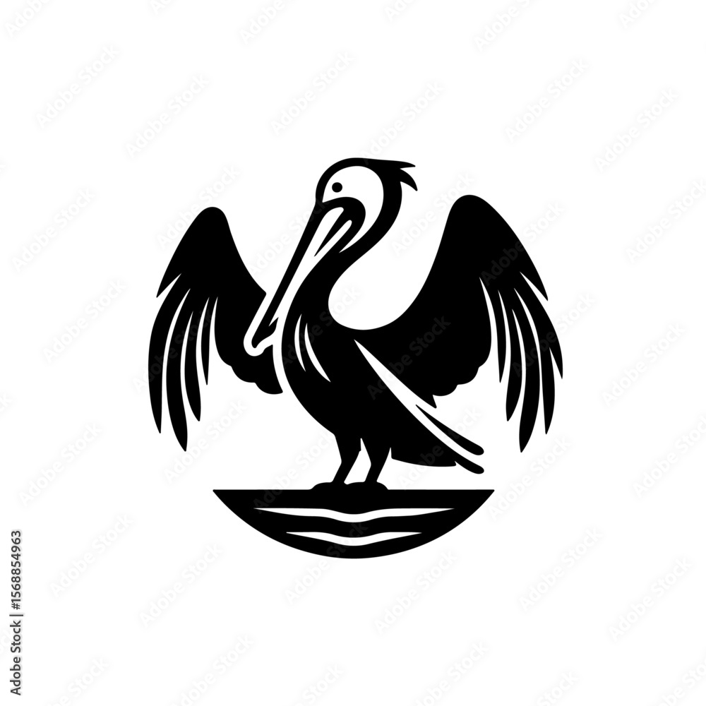 Obraz premium pelican silhouettes , pelican vector