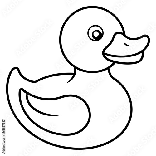 Cute Rubber Duck – Minimal Vector Art