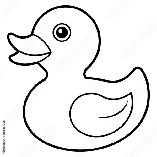 Cute Rubber Duck – Minimal Vector Art
