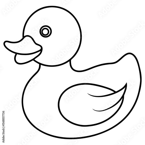 Cute Rubber Duck – Minimal Vector Art