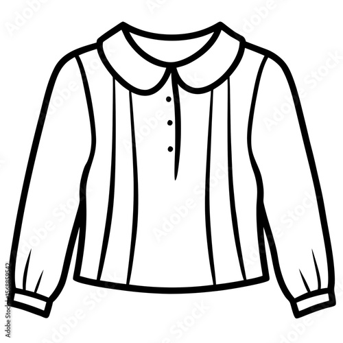 Elegant Blouse Line Art Vector