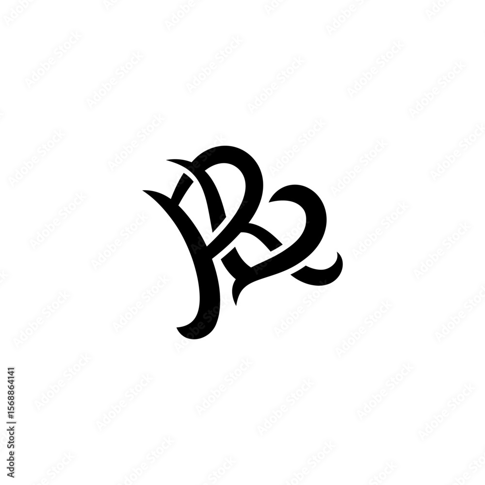 Obraz premium RL, LR letters abstract logo monogram