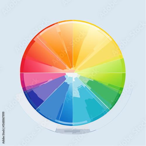 Fractal glass gradient background with vibrant color and warm light