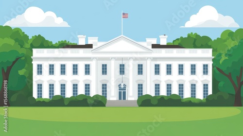 Abstract Geometric Representation of a Modern House with Clean Aesthetic