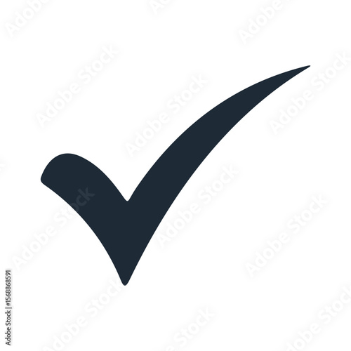 Check mark. Right tick.Vector linear icon illustration isolated on white background.