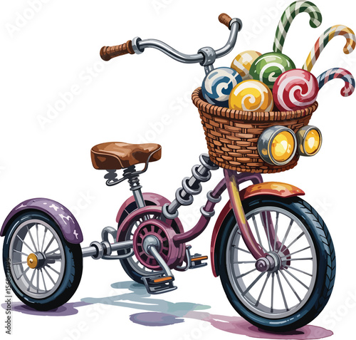 Halloween tricycle art design illustration premium quality