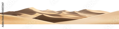 Scenic Desert Landscape with Rolling Sand Dunes Against a Dark Background