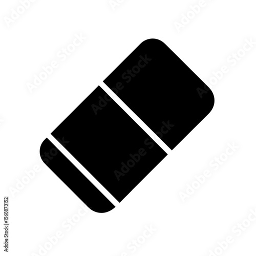 Eraser icon representing correction and editing – filled