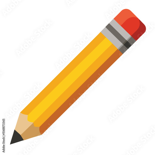 A classic wooden pencil, sharpened, a symbol of school, writing, and education.