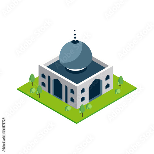 Modern Mosque with Dome Design
