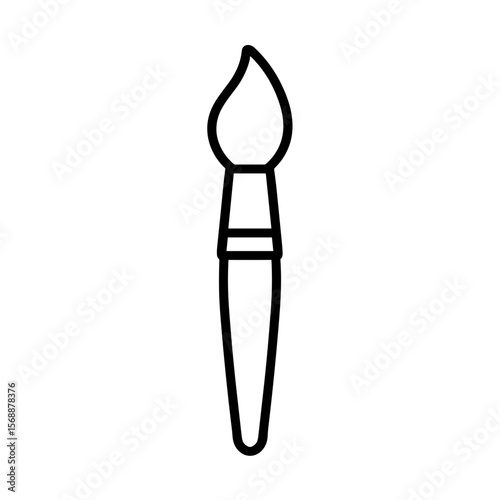 Paintbrush icon representing art and creation – outline