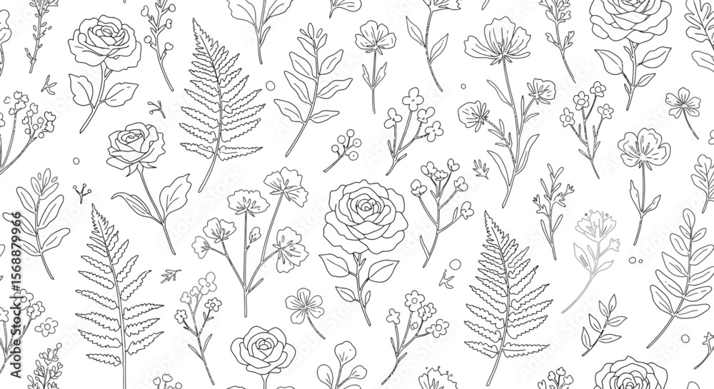 Fototapeta premium seamless floral 