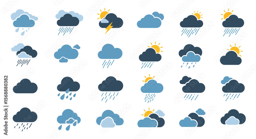Obraz premium set of clouds