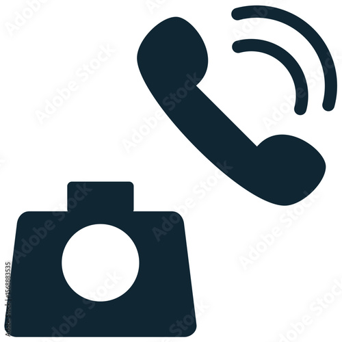 Telephone icon vector, symbolizing communication, contact, and customer service. Ideal for business connections, support hotlines, and digital interface elements for calling.