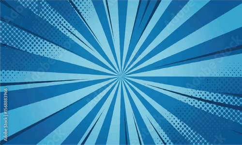 Blue comic book style burst background
