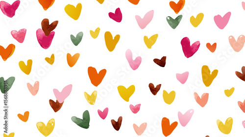 Colourful Hearts  seamless pattern