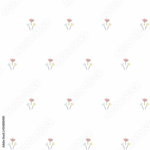 Soft Botanical Seamless Flower Pattern