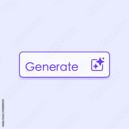 Generate AI button Vector illustration.