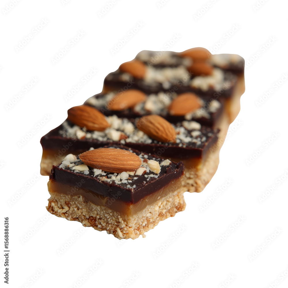 Delicious Almond Caramel Shortbread Bars with Chocolate Topping Delicious Almond Caramel Shortbread Bars with Chocolate Topping