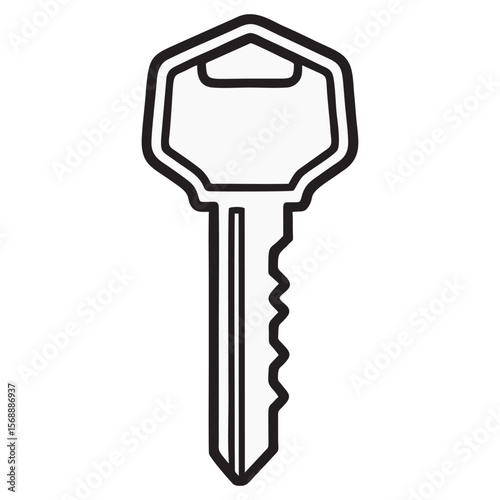 silhouette photo of key on white background