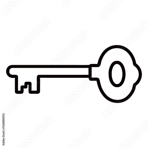 silhouette photo of key on white background