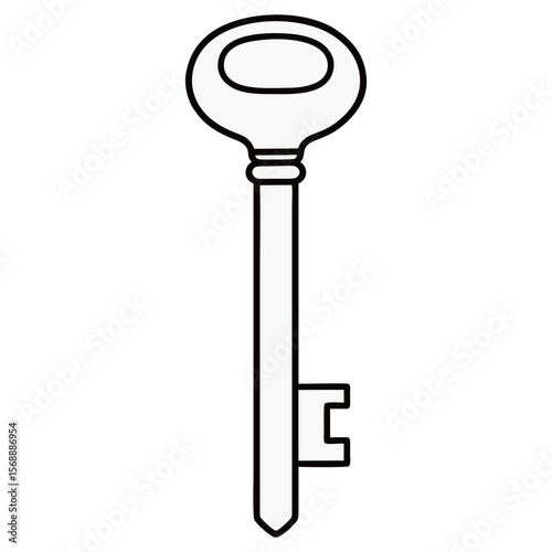 silhouette photo of key on white background