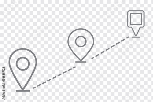 Geolocation map mark set, Related Line Icons. line icon, Collection of Icons map point location. Icons vector map pin location. Colorful Variety Design. EPS 10