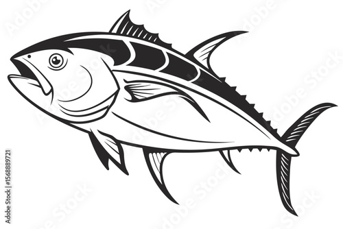 Black Tuna Silhouette Clipart