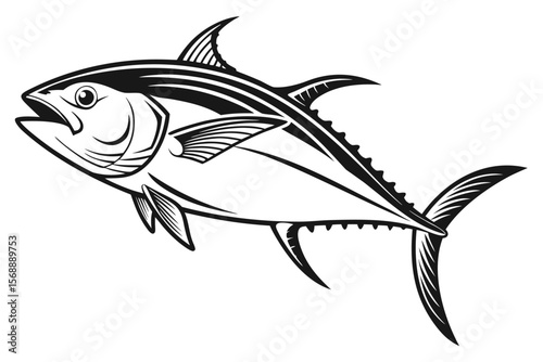Black Tuna Silhouette Clipart