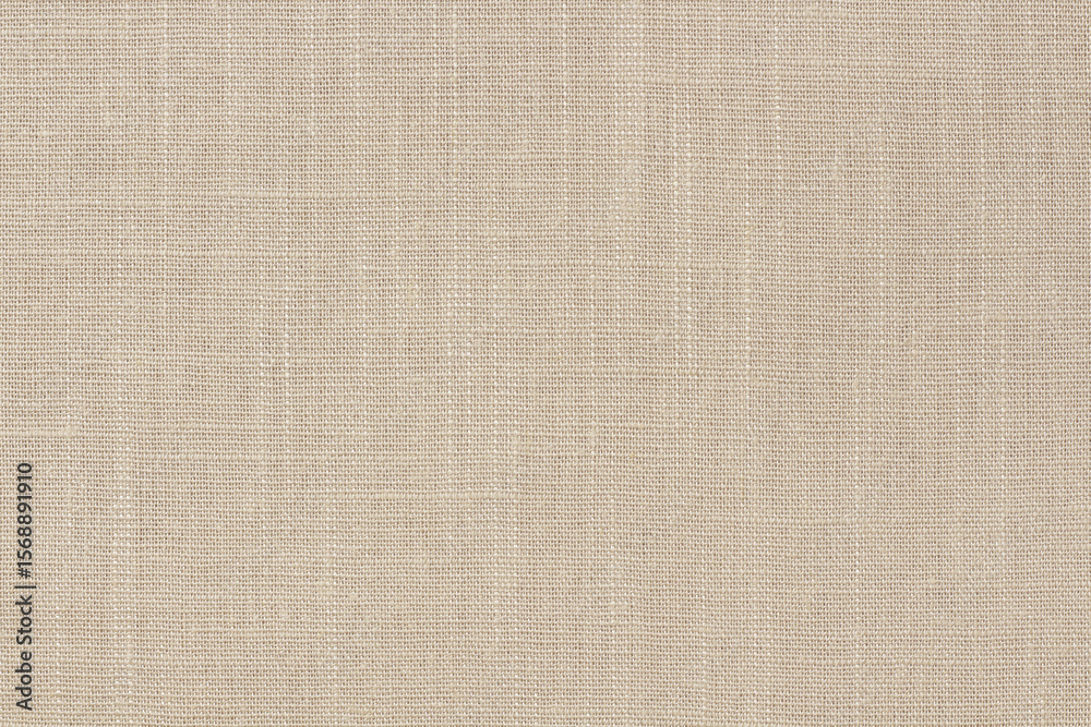 Fototapeta premium Brown linen fabric cloth texture for background, natural textile pattern.