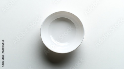 Empty white bowl on white background