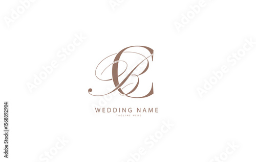 CB BC initial wedding letters logo monogram