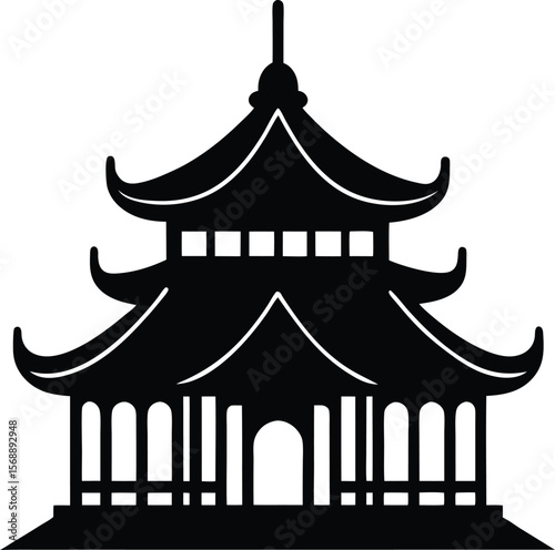 japanese temple silhouette sky beijing