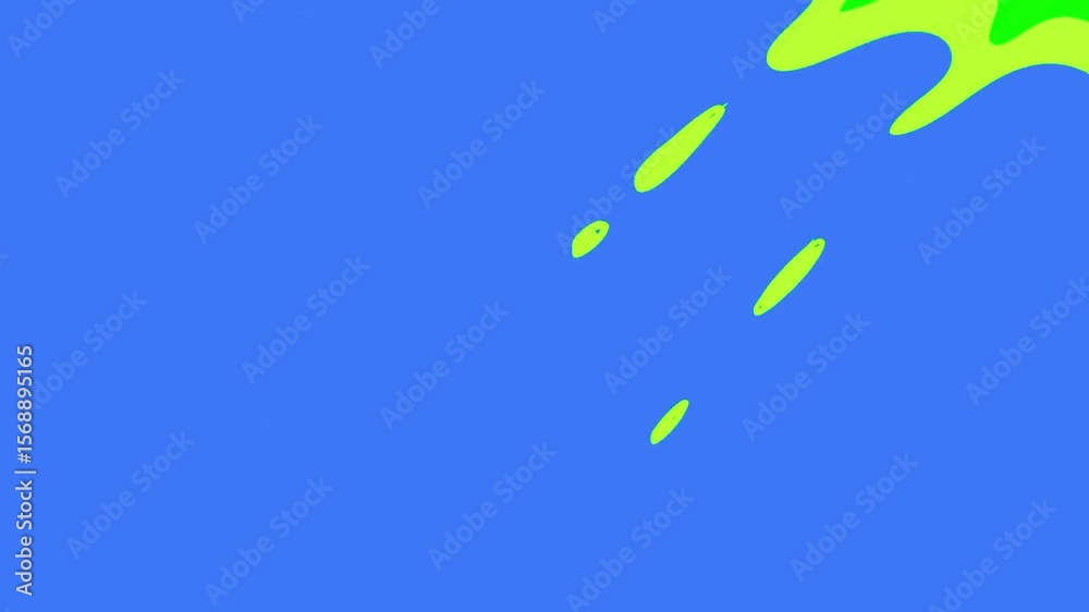 Abstract lime green digital paint splatter blue background design art vibrant graphic illustration texture splash