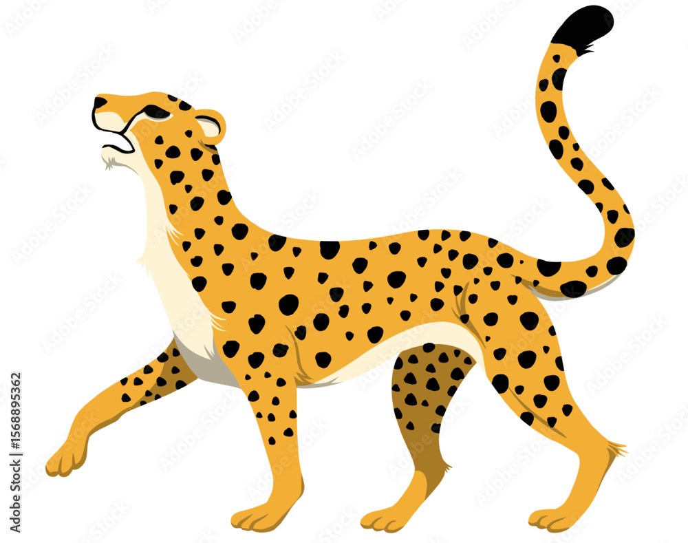 Obraz premium wild animal cheetah illustration
