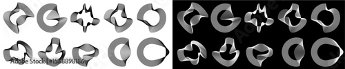 Line circle wave dynamic element vector, combining circular motion with fluid energy for abstract designs. Ideal for tech, sound, data visualization, or modern backgrounds needing active concentric