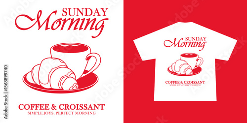 vintage illustration of coffee for breakfast Graphic Design for T shirt Street Wear and Urban Style
