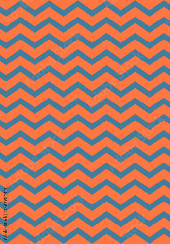 Fondo de patrón de barras en zig zag rojo y azul grisáceo 