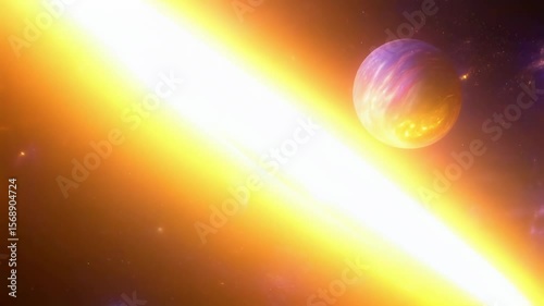 A Stunning Cosmic Landscape Featuring Vibrant Planets and Intriguing Stellar Elements