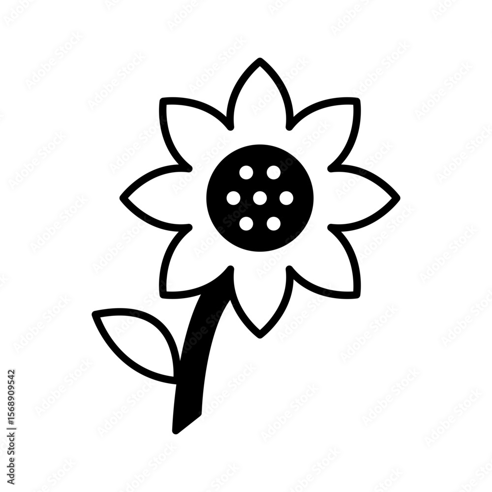 Fototapeta premium Sunflower icon