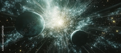 Cosmic explosion with planets
