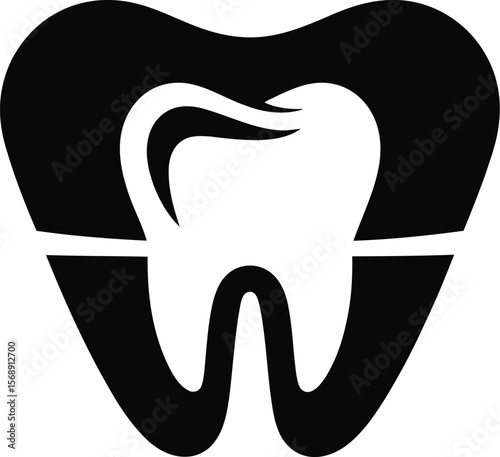 Dental logo design for dentist and orthodontist clinic or company branding and identity vector art