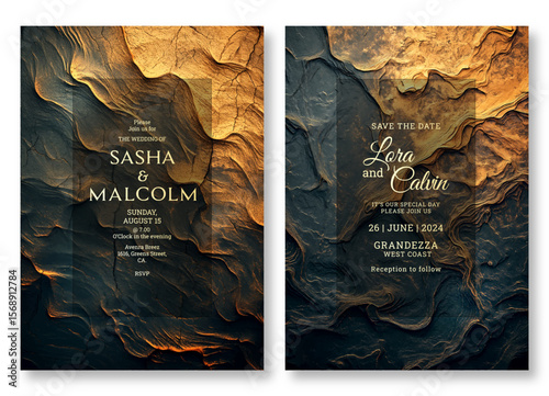 Wedding invitation template, business brochure template, luxury rock textured artistic flyer design, universal background, versatile vector background, creative brochure template, party invitation