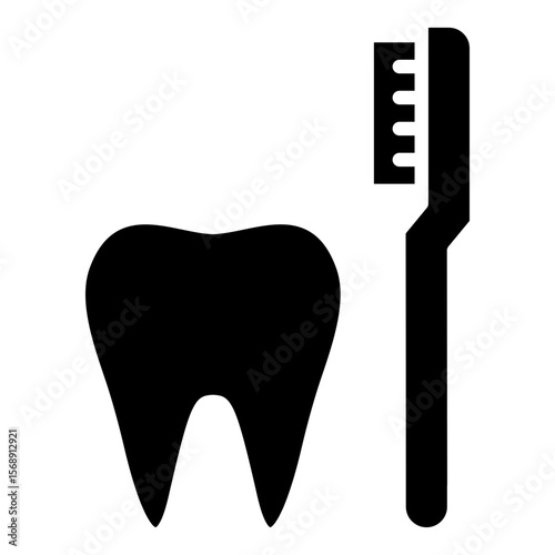 Toothbrush Glyph Icon