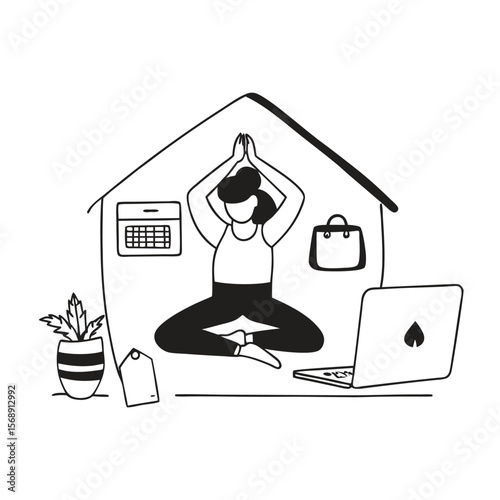 illustration of a house in a hand