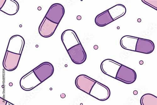 seamless pattern of capsule